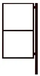 Калитка 0,8х1,4 со столбом 50*50-2,4м (ОЦ-рабица) окраш.