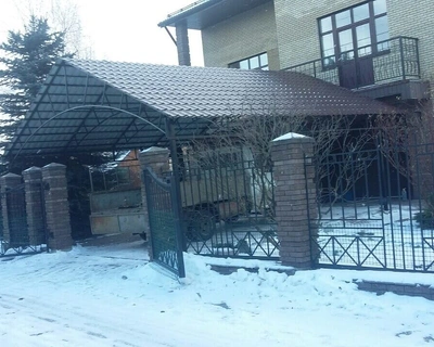 Двухскатный навес 6х4