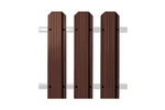 Штакетник фигурный Кантри 0,45 RAL 8017 Шоколад 1,5 м