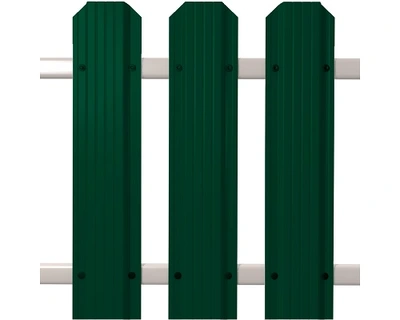 Штакетник фигурный 0,45 Кантри RAL 6005 Зеленый