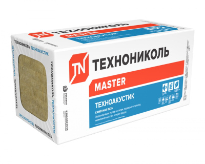 Звукоизоляция ТехноАкустик 1200х600х50 (8 плит) 0,288м3 / 5,76м2/уп